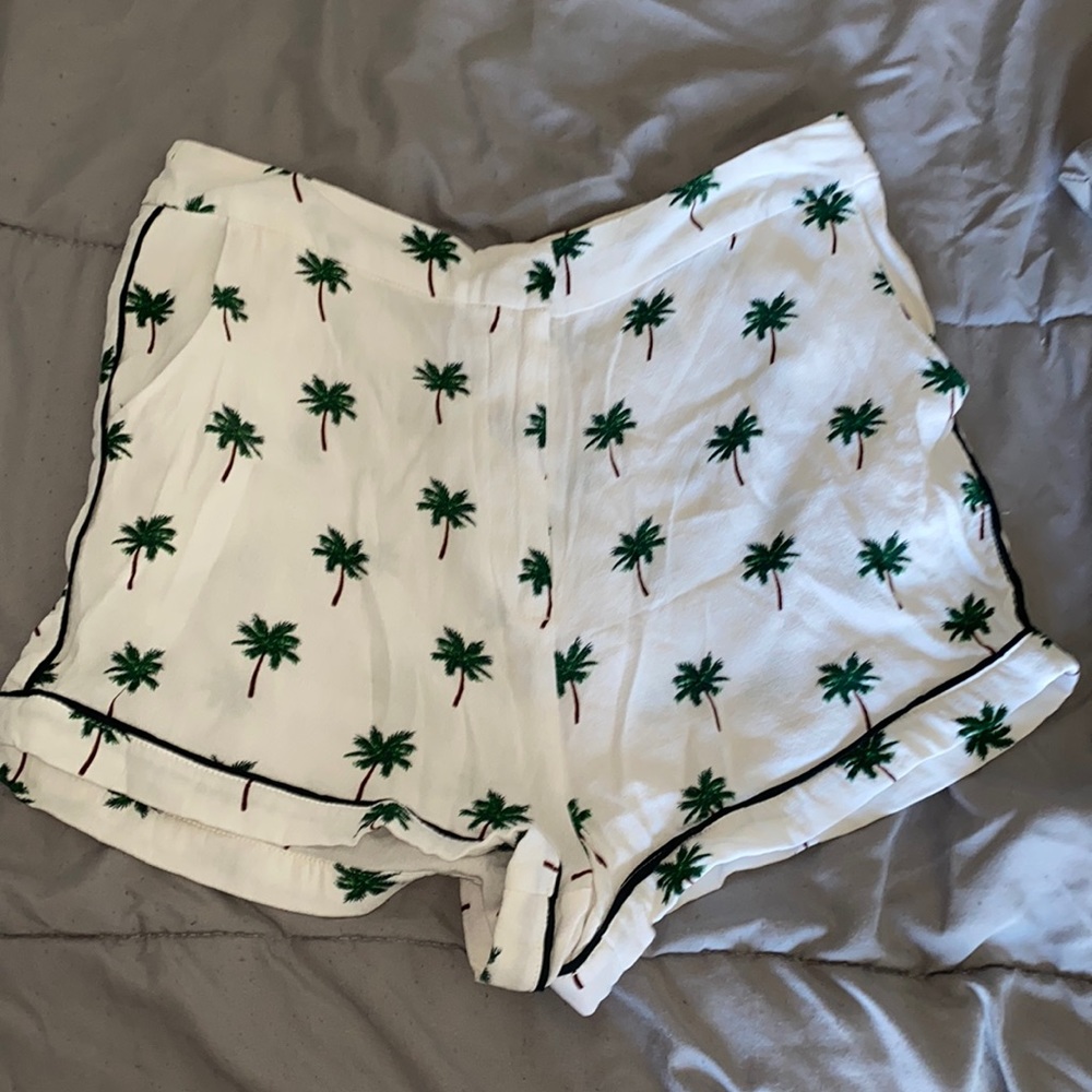 Palm Tree High Waisted Shorts